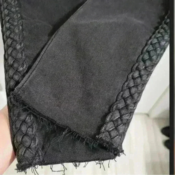 DRIFTWOOD Braided Intertwined Jackie Trim Raw-hem Slim P4409A Skinny Jeans 28/28 - Picture 6 of 13